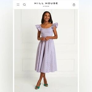Hill House Women's Purple Gingham Dress Daphne - NWOT